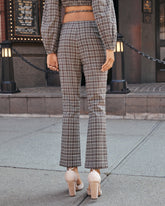 Chambers Plaid High Rise Trousers
